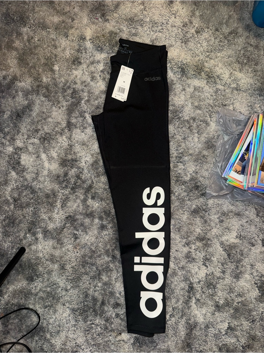 adidas women’s Black Logo Leggings